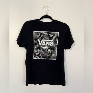 Black Vans brand shirt with print, size small